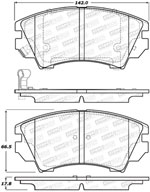 StopTech Street Brake Pads Chevrolet Equinox, Front; 2016-2016