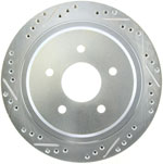 StopTech Cadillac XLR Select Sport Drilled/Slotted Rotor, Rear Right; 2004-2009