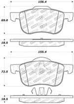 StopTech Sport Brake Pads Volvo S60, Front