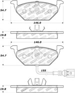 StopTech Street Brake Pads Volkswagen Beetle Cabrio, Front