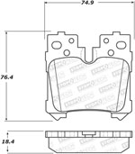 StopTech Street Brake Pads Lexus LS460, Rear