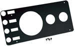 Kentrol 76-86 Jeep CJ Gauge Cover Without Radio Opening - Powdercoat Black; 1976-1986