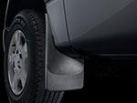 WeatherTech 14+ Chevrolet Silverado No Drill Mudflaps - Black; 2014-2023