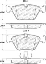 StopTech Street Brake Pads BMW 525i, Front