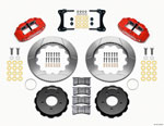 Wilwood Narrow Superlite 4R Front Hat Kit 14.00in Red 2007-Up Jeep Wrangler; 2007-2021