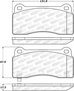 StopTech Street Brake Pads Dodge Viper Except TA Edition, Rear; 2015-2017