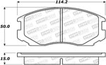 StopTech Street Brake Pads Plymouth Colt 200 GT exc LA Model, Front