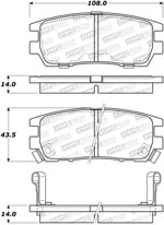 StopTech Street Brake Pads Mitsubishi Montero, Rear