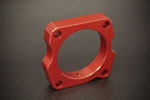 Torque Solution Throttle Body Spacer (Red): Acura TL 2004-2007; 2004-2007