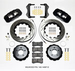 Wilwood AERO6 Front Hat Kit 14.25 Drilled 2014-Up Challenger w/Lines; 2014-2021