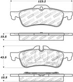 StopTech Sport Brake Pads Mini Cooper S, Rear; 2008-2008