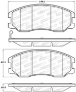 StopTech Street Brake Pads Chevrolet Equinox, Front; 2007-2009