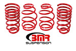 BMR 10-15 5th Gen Camaro V8 Lowering Spring Kit (Set Of 4) - Red; 2010-2015