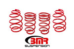 BMR 10-15 5th Gen Camaro V8 Lowering Spring Kit (Set Of 4) - Red; 2010-2015