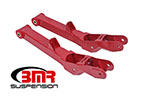 BMR Camaro Lower Control Arms, Rear, Non-adjustable, Poly Bushings Red