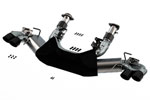 Borla Corvette C8 6.2 ATAK 3in Exhaust System Dual Round Rolled A/C Black Chrome Tips