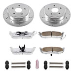 Power Stop 06-10 Jeep Commander Rear Z26 Street Warrior Brake Kit; 2006-2010