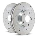 Power Stop 79-81 Pontiac LeMans Front Left Evolution Drilled & Slotted Rotor; 1979-1981