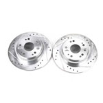 Power Stop 02-04 Acura RL Rear Evolution Drilled & Slotted Rotors - Pair; 2002-2004