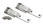 Kentrol 97-04 Jeep Wrangler TJ Tailgate Hinge Pair - Polished Silver; 1997-2004