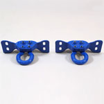 Ford Racing 17-22 Super Duty Tow Hooks - Blue (Pair); 2017-2022