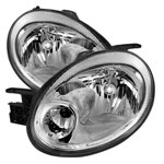 Xtune Dodge Neon 03-05 / Plymouth Neon 03-05 Crystal Headlights Chrome HD-JH-DN03-C; 2003-2005