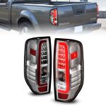 ANZO 2005-2021 Nissan Frontier LED Taillights Chrome Housing/Clear Lens; 2005-2021