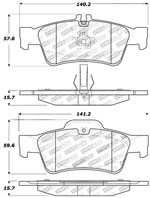 StopTech Sport Brake Pads Mercedes-Benz E550, Rear