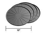 WeatherTech Round Coaster Set - Black - Set of 12