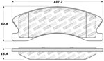 StopTech Sport Brake Pads Jeep Grand Cherokee Akebono Front Caliper Cast #4802, Front; 1999-2002