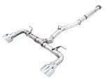 AWE Subaru BRZ/ Toyota GR86/ Toyota 86 Track Edition Cat-Back Exhaust- Chrome Silver Tips; 2013-2023