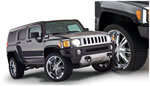 Bushwacker 06-10 Hummer H3 OE Style Flares 4pc - Black; 2006-2010