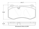 StopTech Street Brake Pads Mercedes-Benz S600 Except Armored, Front