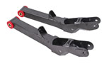 BMR G8 Lower Control Arms, Rear, Non-adjustable, Poly Bushings Black Hammertone; 2008-2009