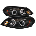 Spyder Chevrolet Monte Carlo Halo LED ( Replaceable LEDs ) Projector Headlights - Black - (PRO-YD-CHIP06-HL-BK)