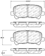 StopTech Street Select Brake Pads Honda Ridgeline, Rear; 2017-2018