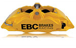 EBC Racing 05-11 Ford Focus ST (Mk2) Front Left Apollo-4 Yellow Caliper