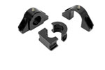 BMR Universal 1.375in Billet Aluminum Sway Bar Mount Mount (Delrin) - Black