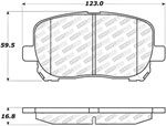 StopTech Street Select Brake Pads Pontiac Vibe, Front; 2003-2008