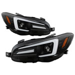 Spyder Subaru Impreza WRX 15-20 Halogen High-Power LED Headlights- Black PRO-YD-SWRX15HALAP-SBSEQ-BK; 2015-2020