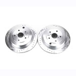 Power Stop 06-07 Subaru B9 Tribeca Rear Evolution Drilled & Slotted Rotors - Pair; 2006-2007