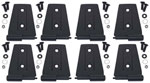 Kentrol 07-18 Jeep Wrangler JK Door Hinge Set 8 Pieces 4 Door - Textured Black; 2007-2018