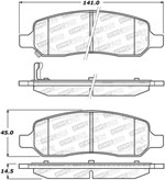 StopTech Street Brake Pads Cadillac DTS exc Hearse & Limo, Rear; 2006-2011