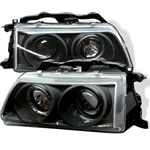 Spyder Honda Civic Halo Projector Headlights - Black - (PRO-YD-HC90-HL-BK)