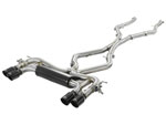 aFe MACH Force-Xp 3.5in. 304 SS C/B Exhaust System 15-18 BMW X5 M (F85) V8-4.4L (tt) - Black Tip; 2015-2018