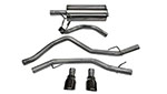 CORSA Dodge Ram 1500 Cat-Back Exhaust Crew Cab/Short Bed 5.7L V8 Sport - 3 Inch Dual Rear Exit with Single 4.5 Inch Black Pro-Series Tips; 2009-2018