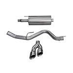 Corsa Ford F150 5.0L Cat-back System Single Side Exit with Twin 4.0 inch Polished Tips - Sport