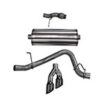 CORSA Tahoe Exhaust 5.3L Sport, Single Side Exit; Twin 4.0" Black Tips