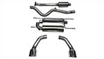 CORSA Subaru BRZ Cat-Back Exhaust Coupe 2.0L Sport - 2.5 Inch Dual Rear Exit with Single 4.5 Inch Polished Pro-Series Tips