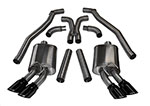 Corsa Camaro ZL1 Sport, Cat-Back System with XO-Crossover, Twin 4 Inch Black Pro-Series Tips